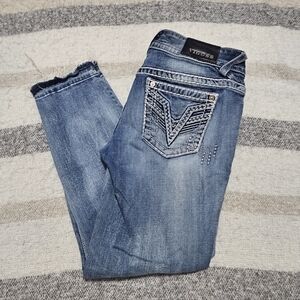 Vigoss Women's Distressed Blue Skinny Jeans